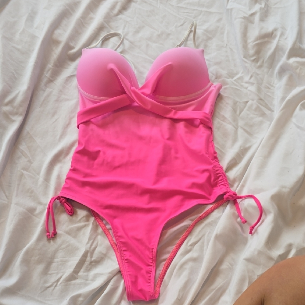 Vibrant Pink  One Piece Swimsuit